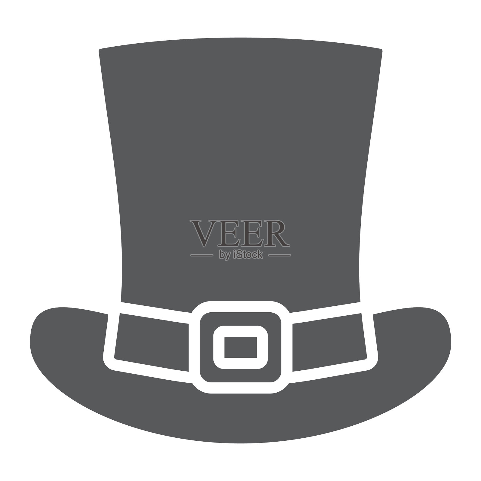 妖精帽子上雕有圣帕特里克节图标和小精灵设计元素图片