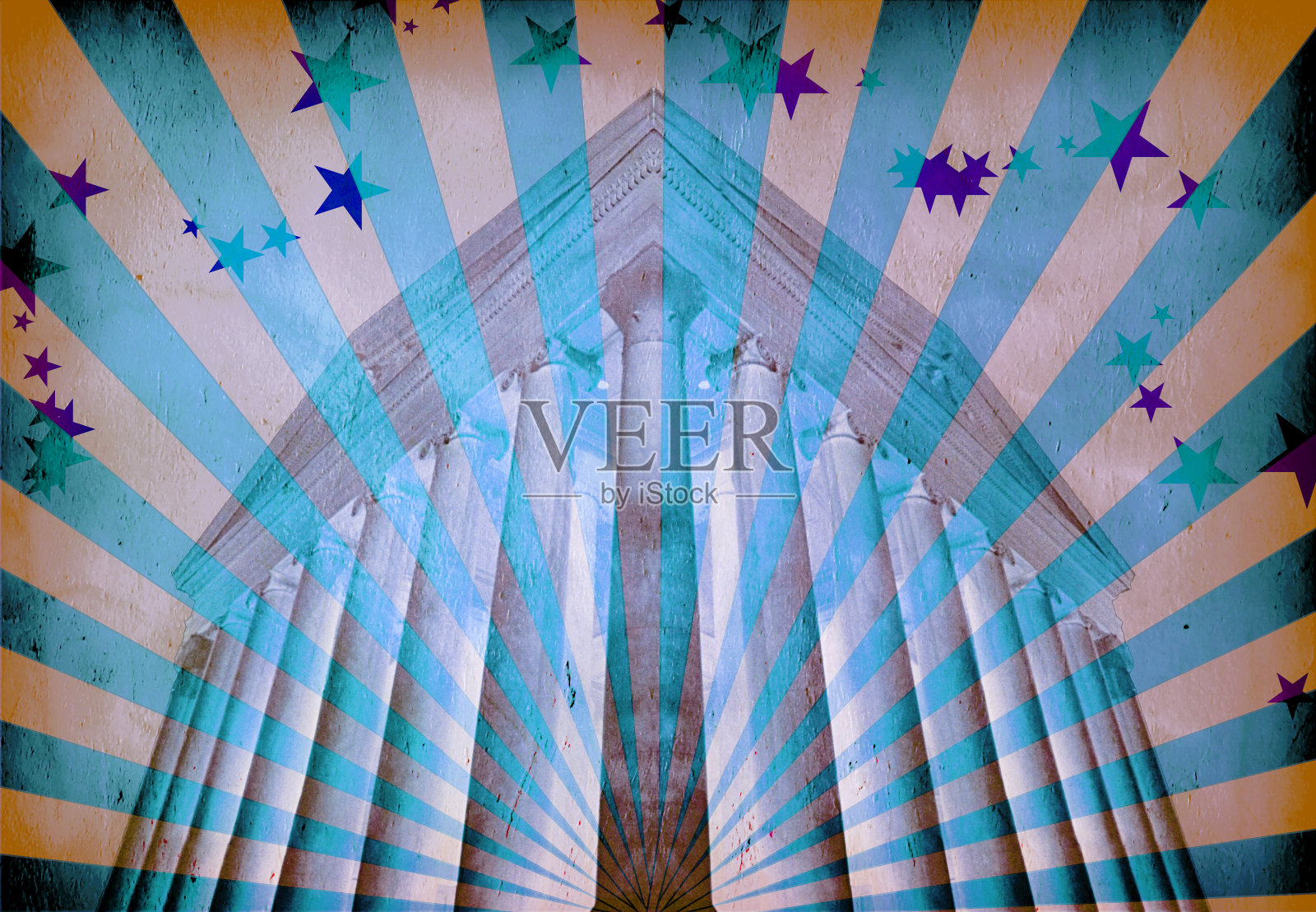 古希腊风格的神庙照片摄影图片