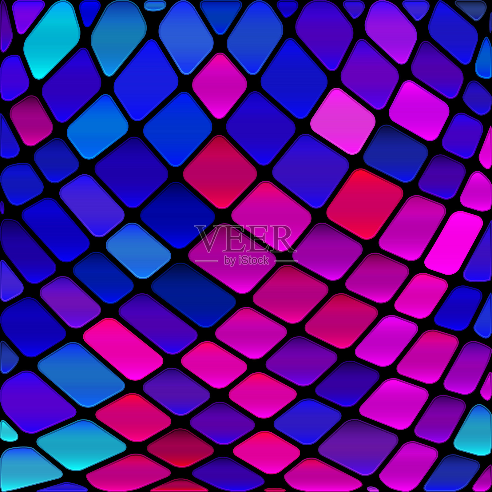 抽象彩色玻璃马赛克背景插画图片素材