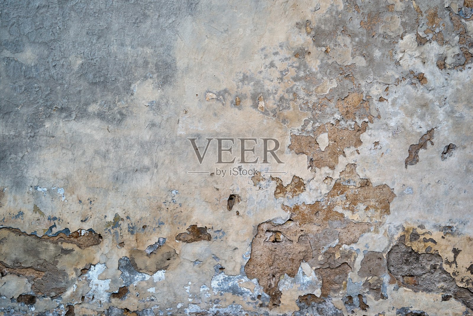 墙上的灰泥剥落照片摄影图片