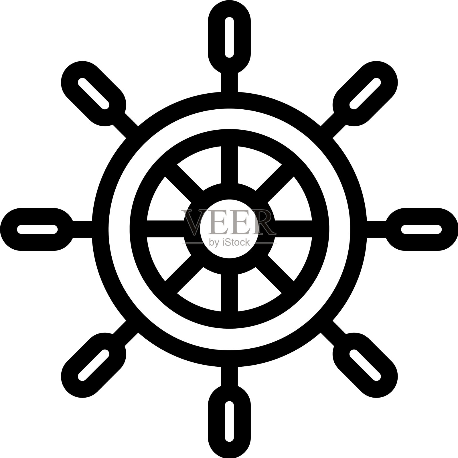 舵轮船是一个标志设计元素图片