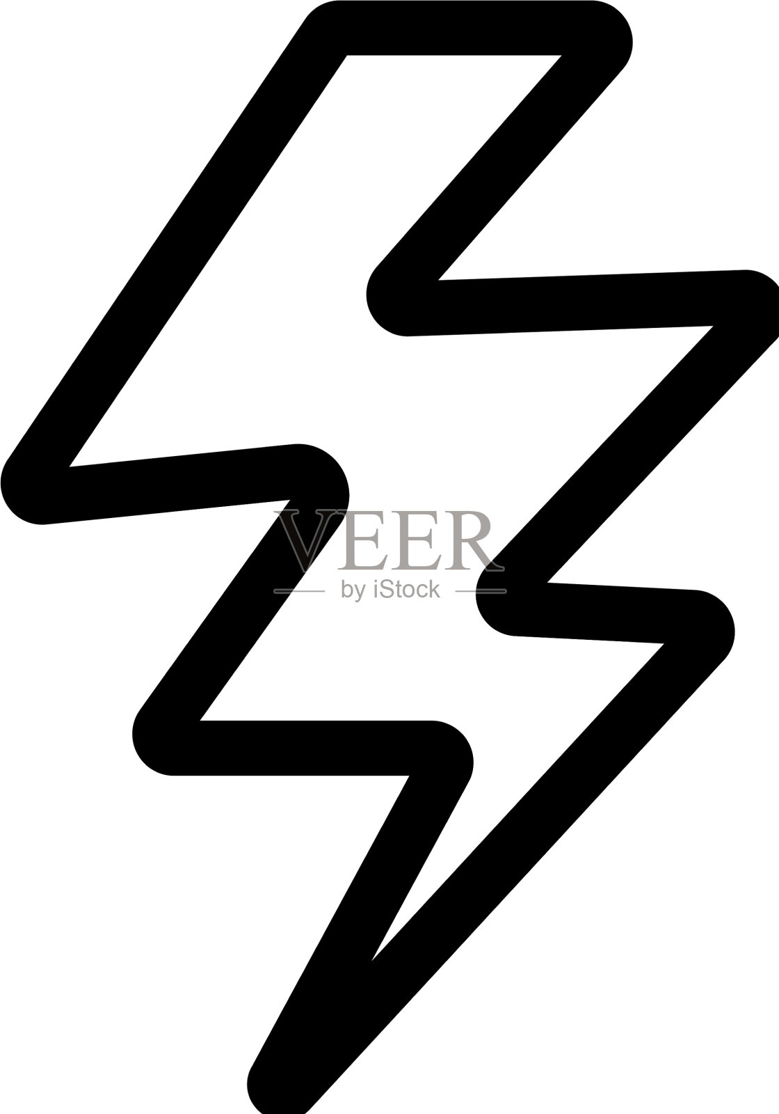 闪电风暴飓风图标孤立设计元素图片