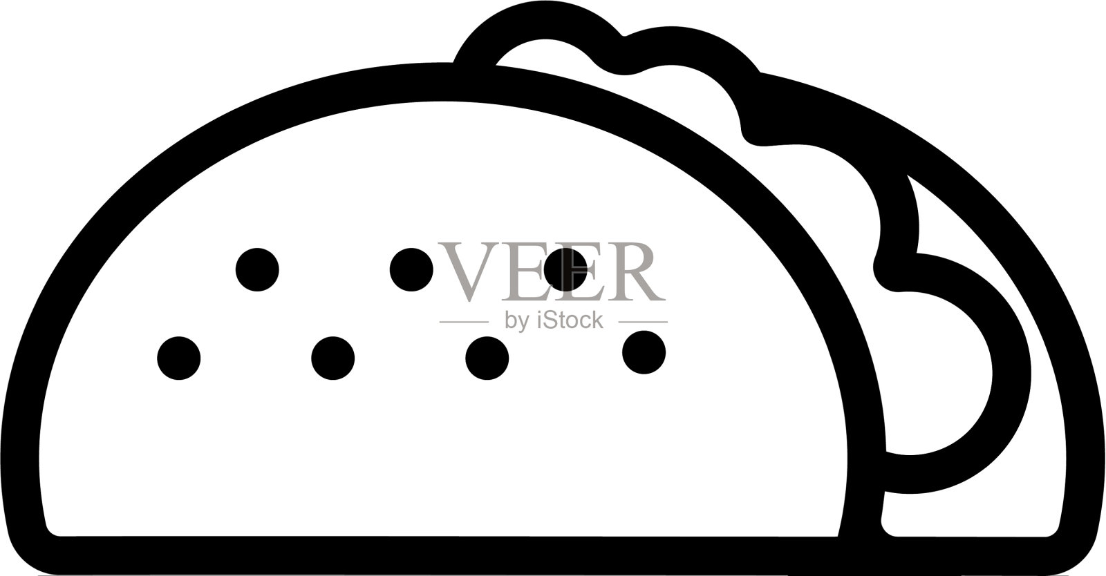 塔可图标孤立轮廓符号设计元素图片