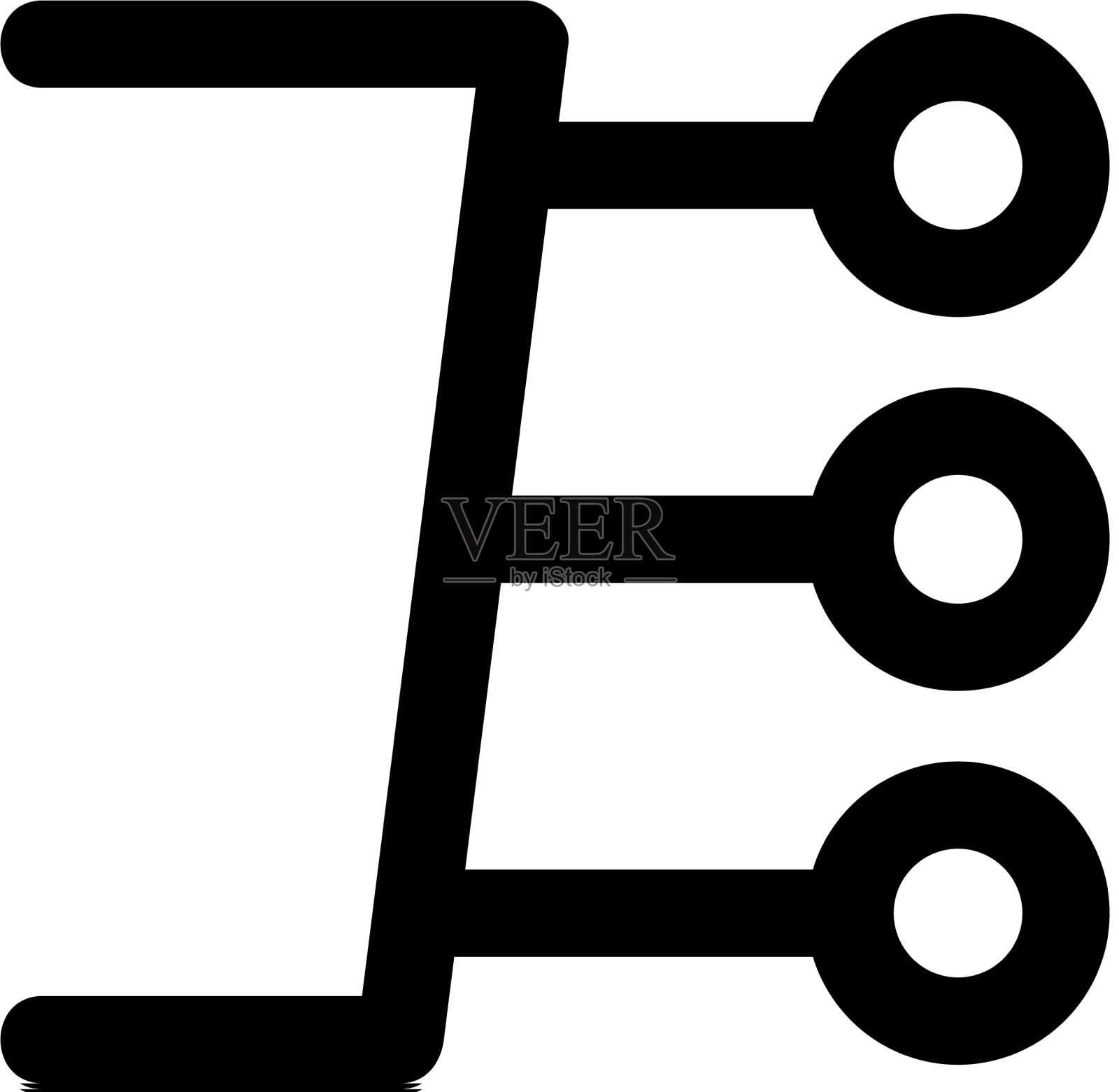 光缆图标隔离轮廓符号图标素材