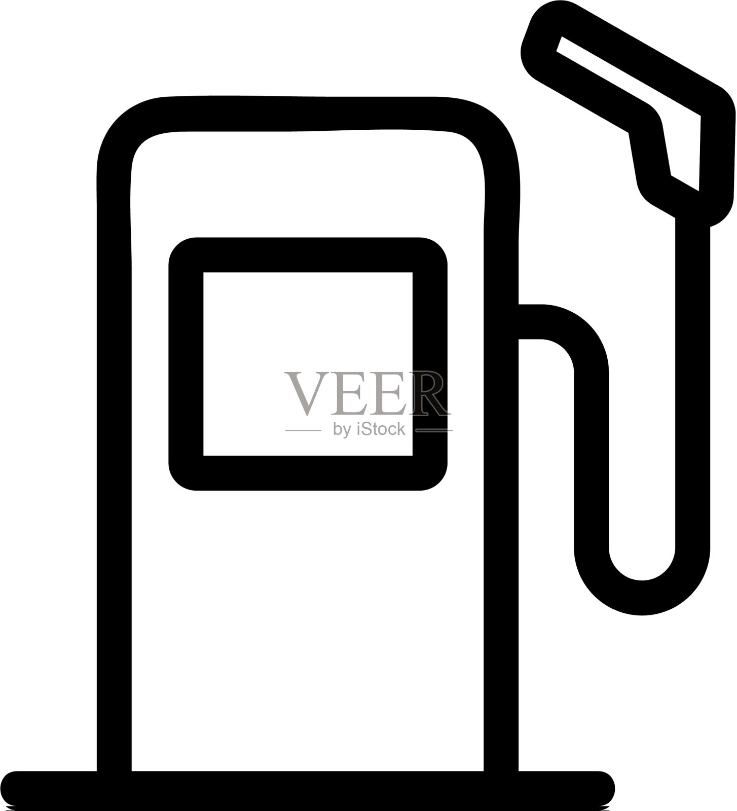 加油站图标孤立轮廓符号图标素材