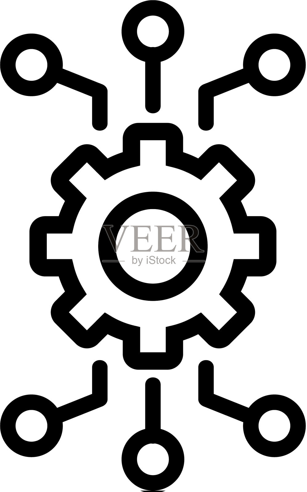 自动化图标孤立轮廓符号图标素材