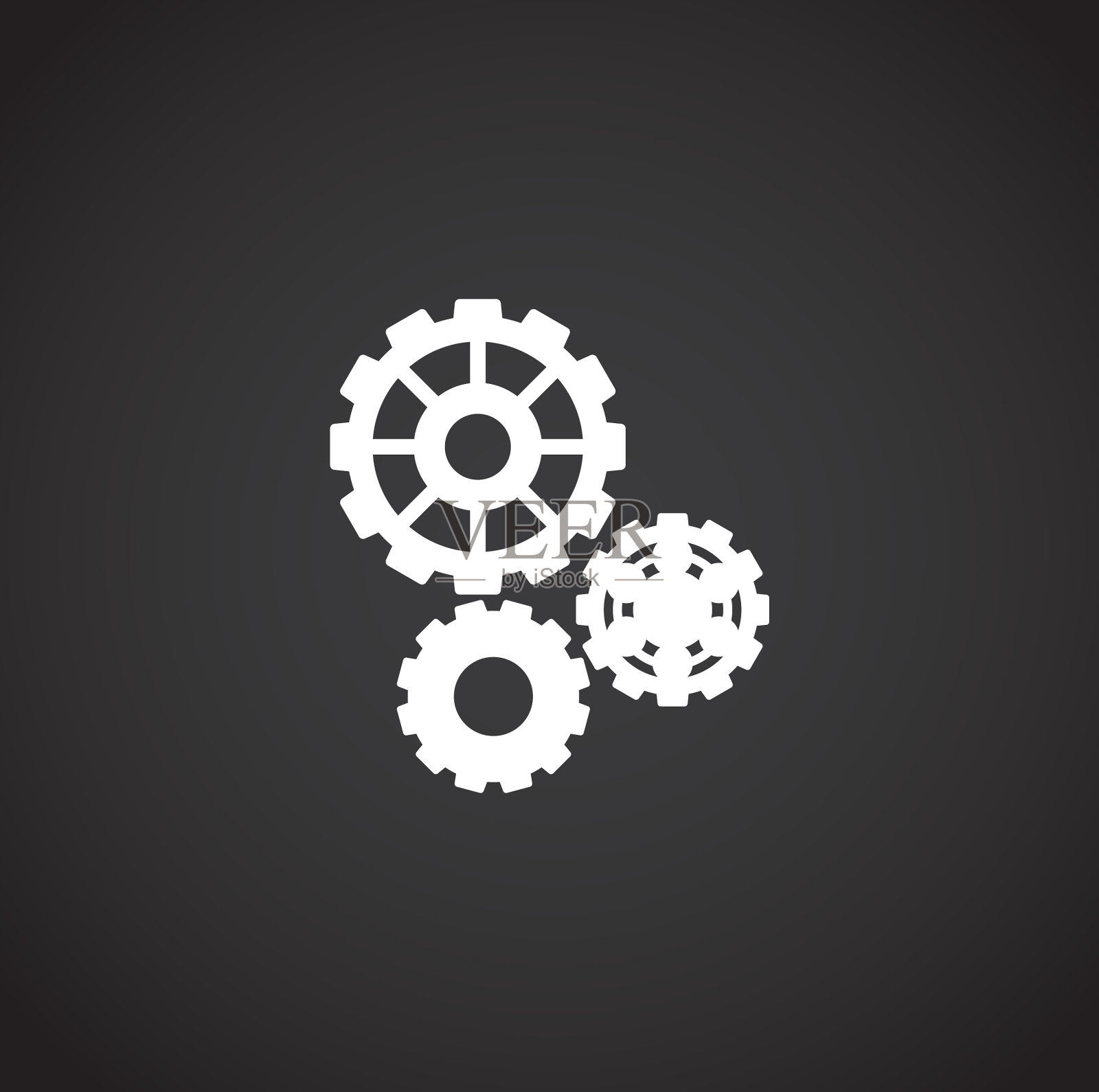 齿轮图标的背景图形和网页设计图标素材