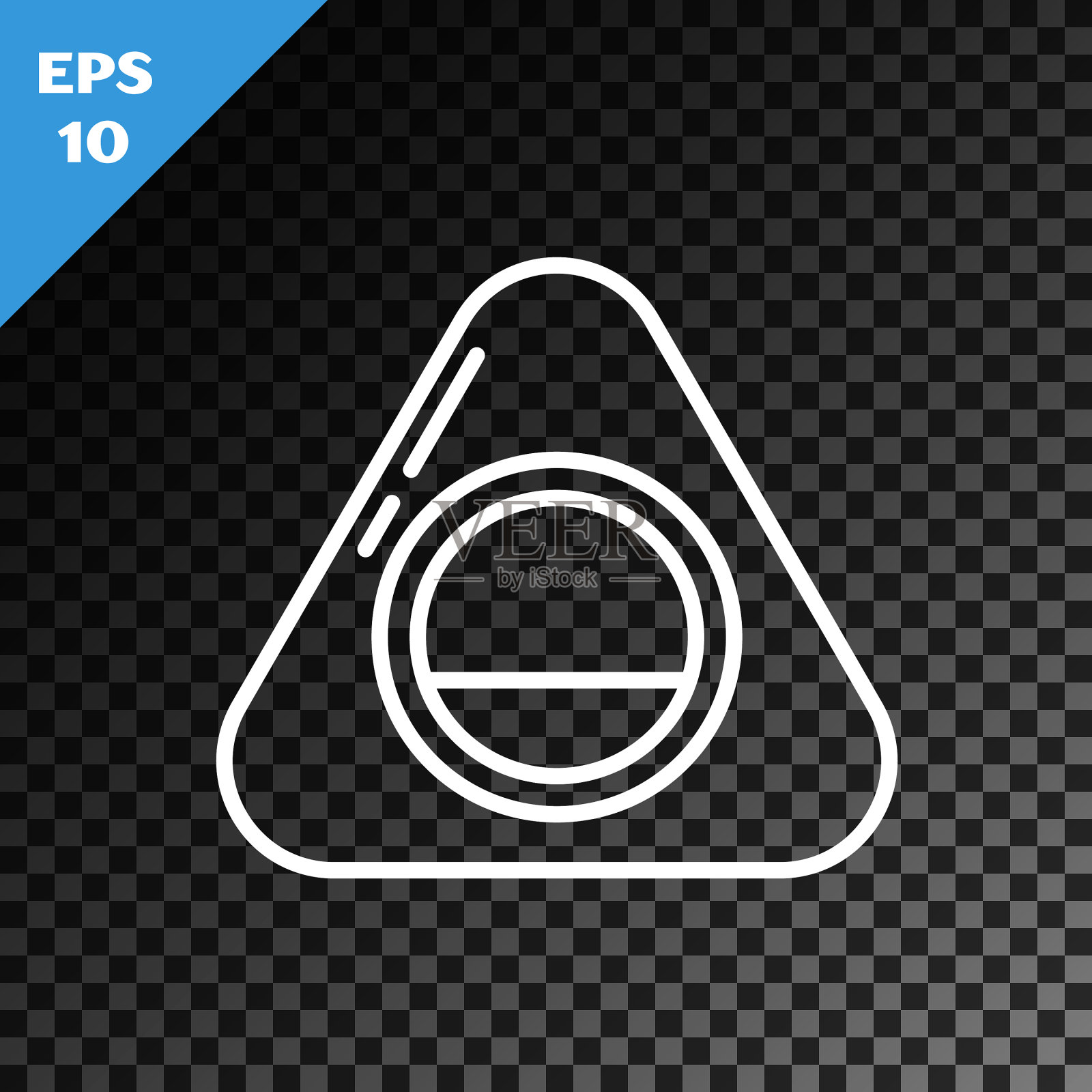 白色线宠物床图标孤立上透明插画图片素材