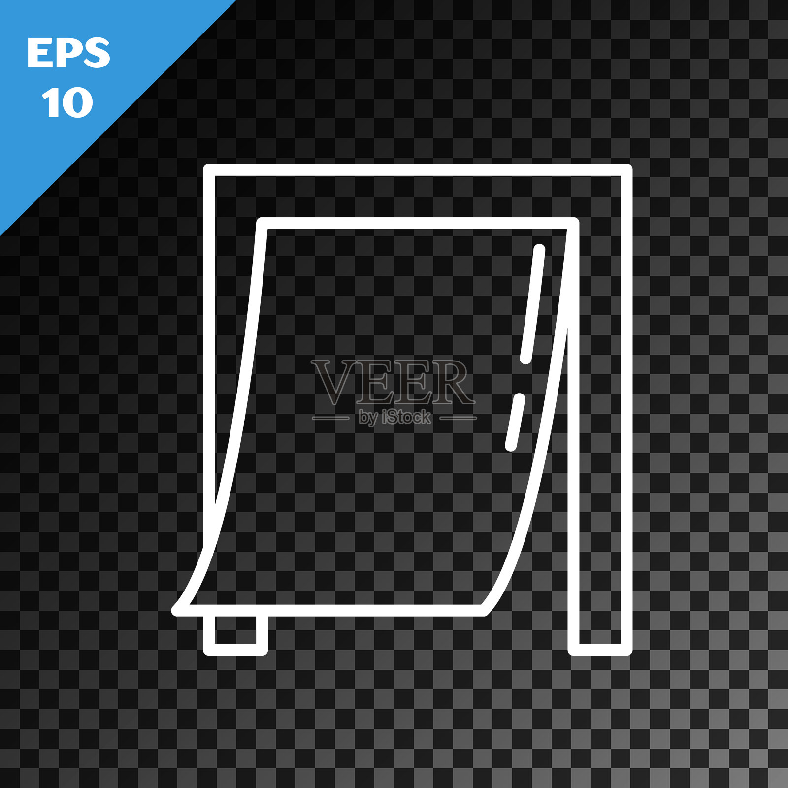 白色线门宠物图标隔离上插画图片素材