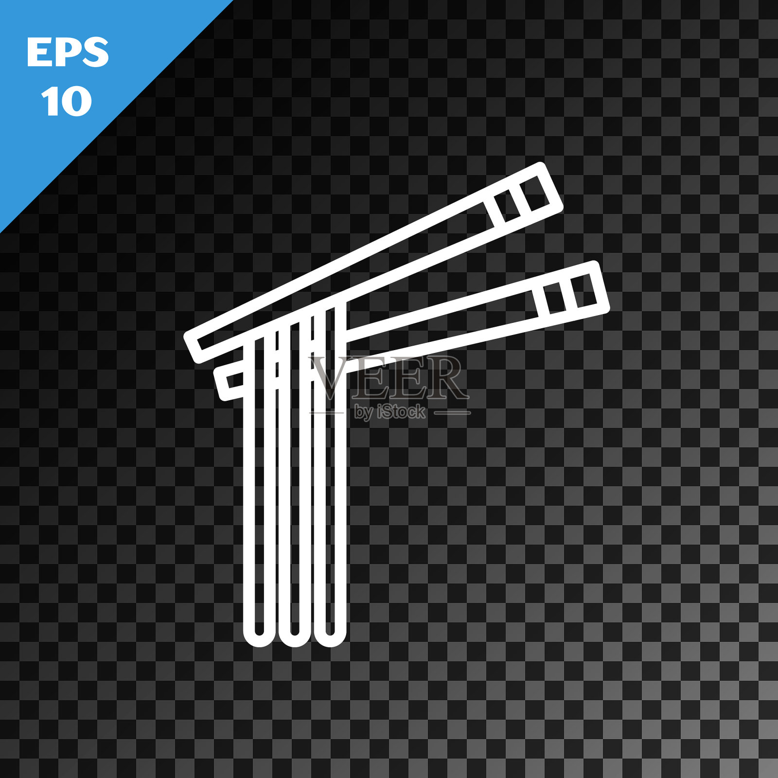 白色线亚洲面条和筷子图标插画图片素材