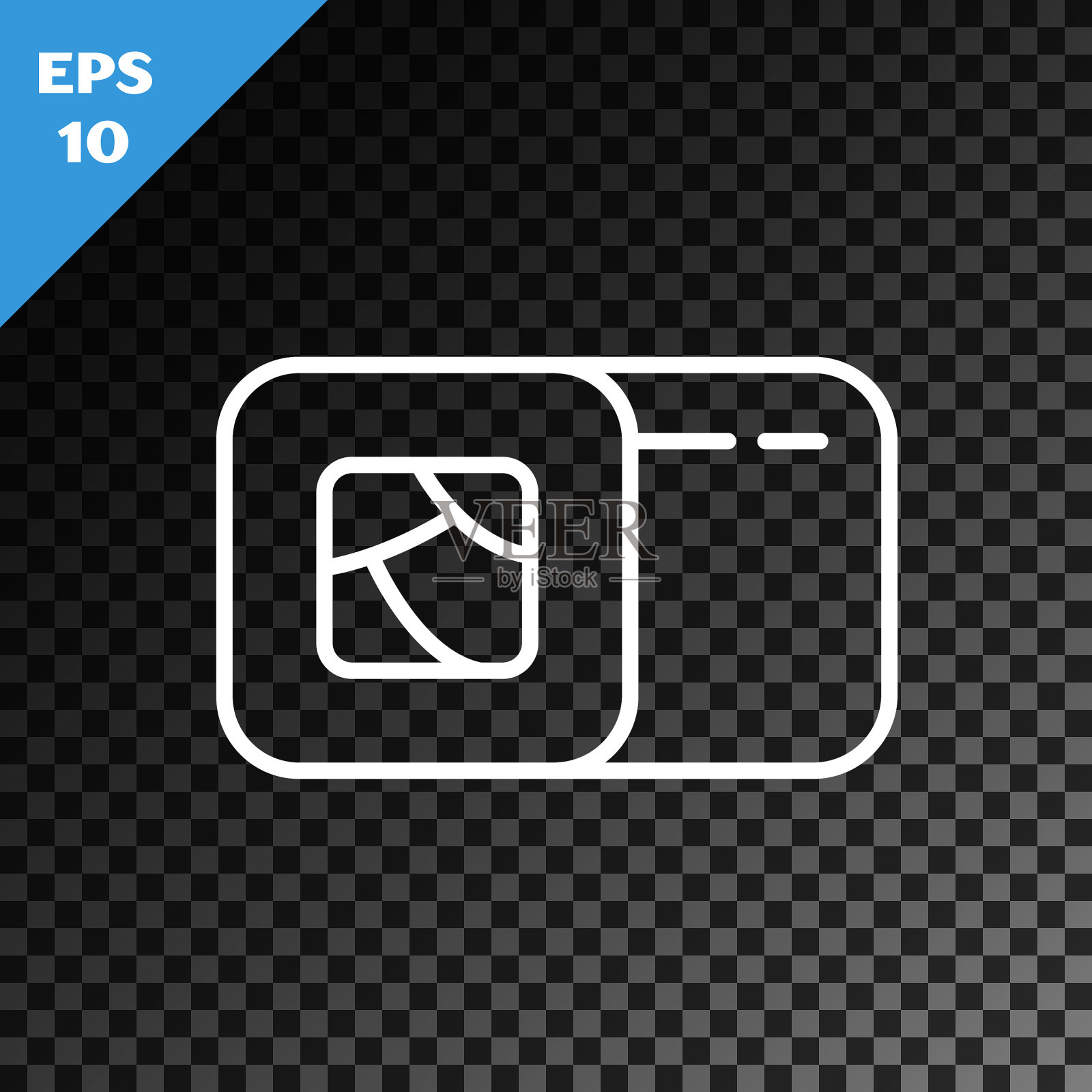 寿司图标白线孤立在透明的暗色上图标素材