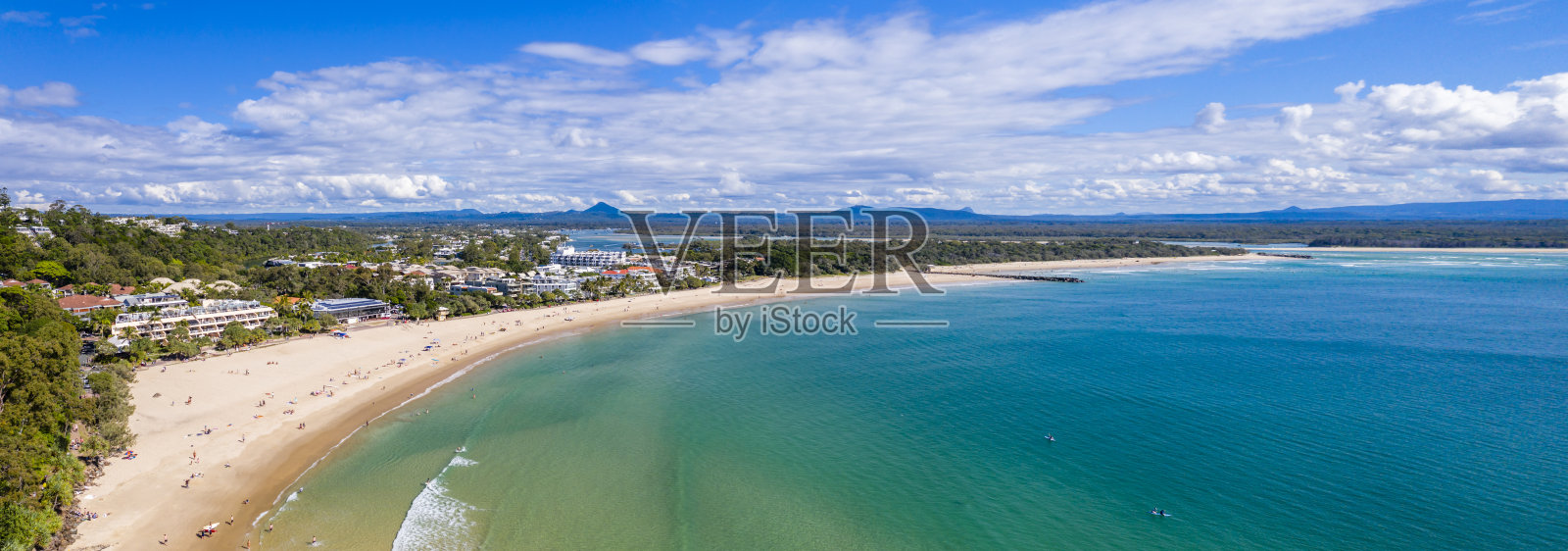 努萨角海滩的鸟瞰图照片摄影图片