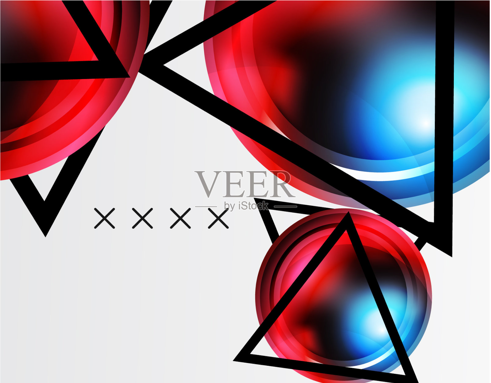 抽象背景-光泽玻璃气泡插画图片素材