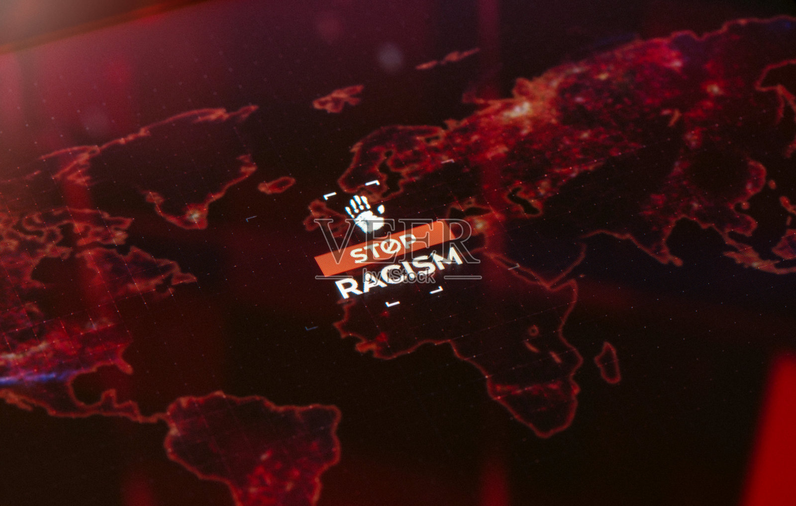 阻止种族主义。社会问题的概念照片摄影图片