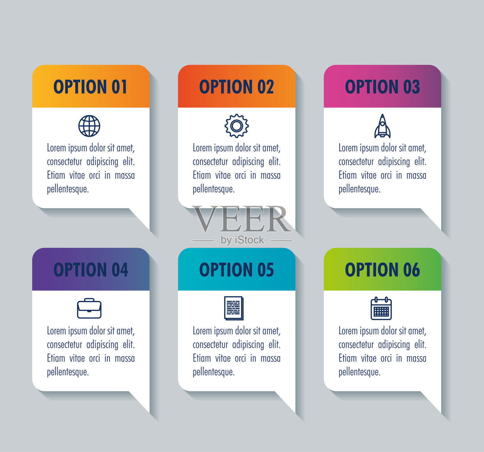 信息图表模板与业务图标的概念插画图片素材