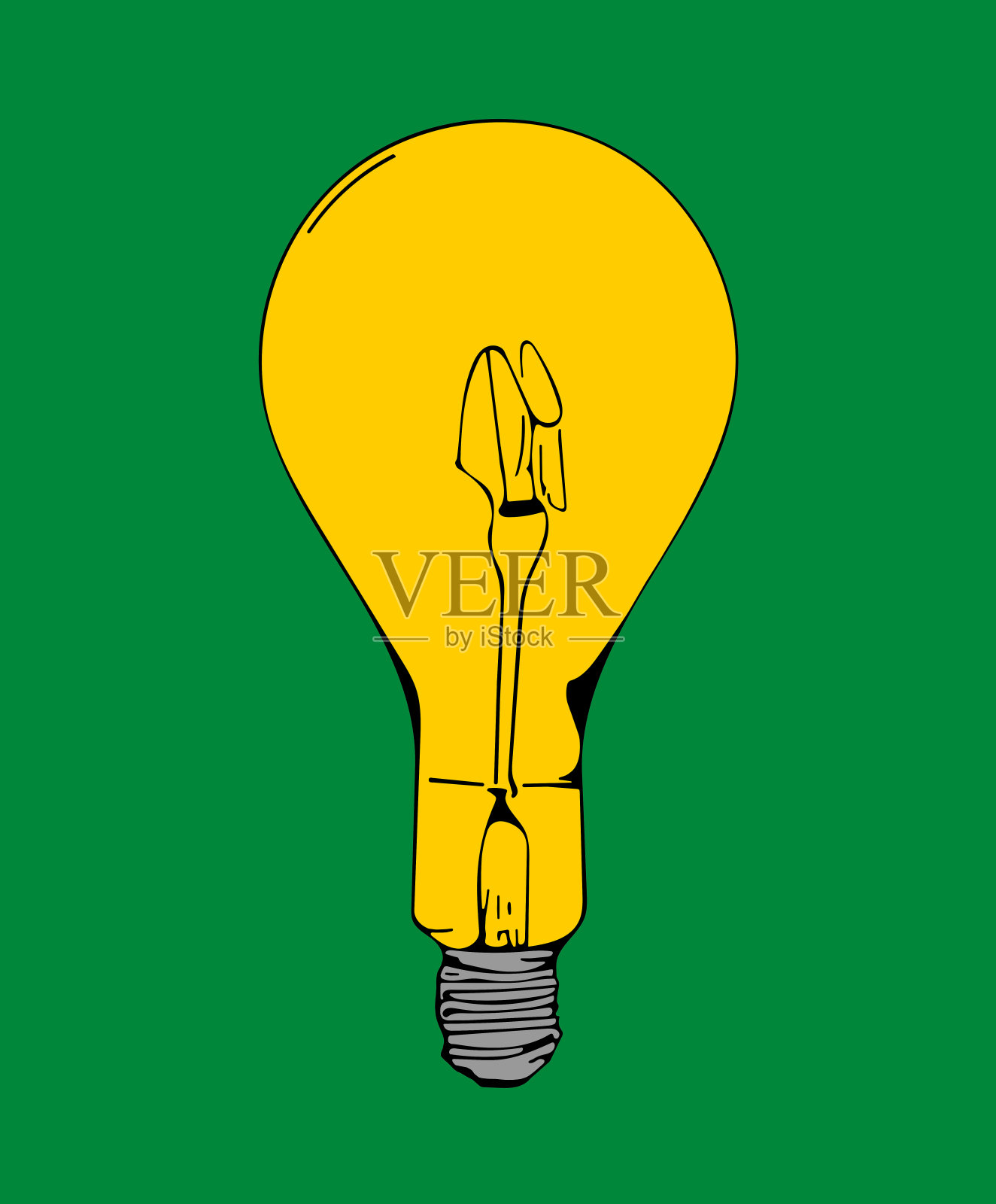 老式灯泡的趋势颜色Swatch插画图片素材