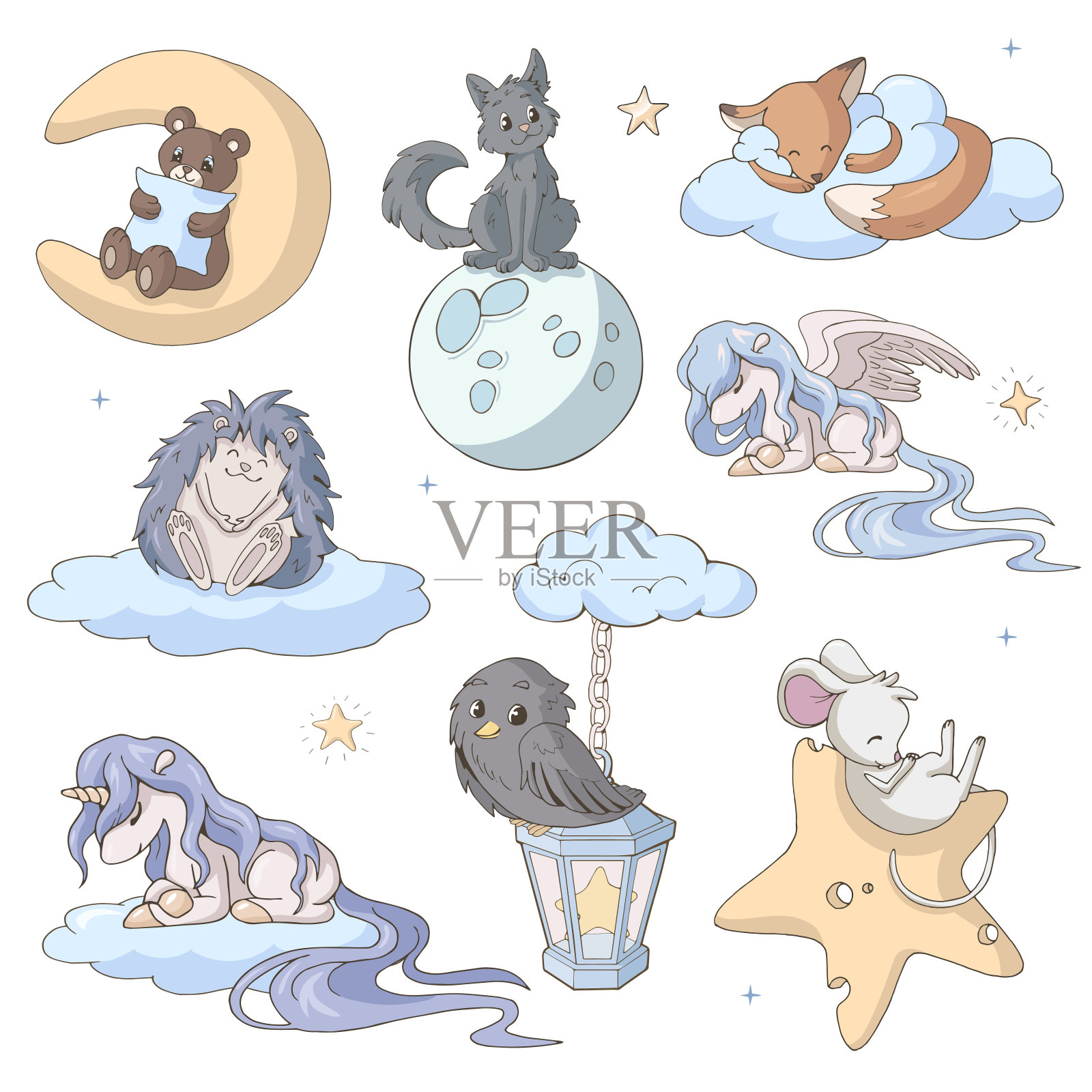 可爱的手绘插画插画图片素材