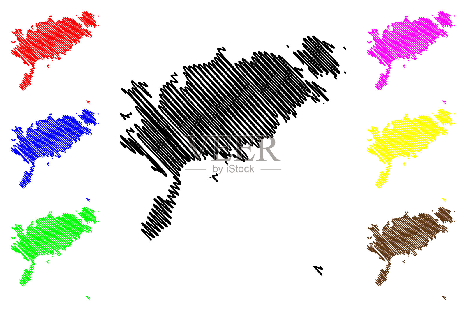 Saare县地图插画图片素材