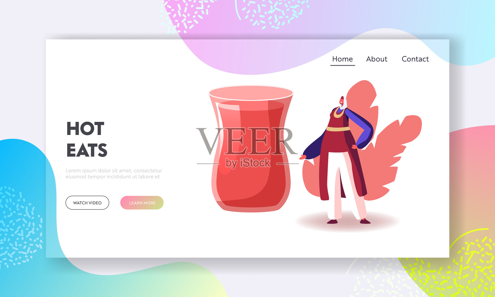 国家东方美食饮料和食品网站设计模板素材