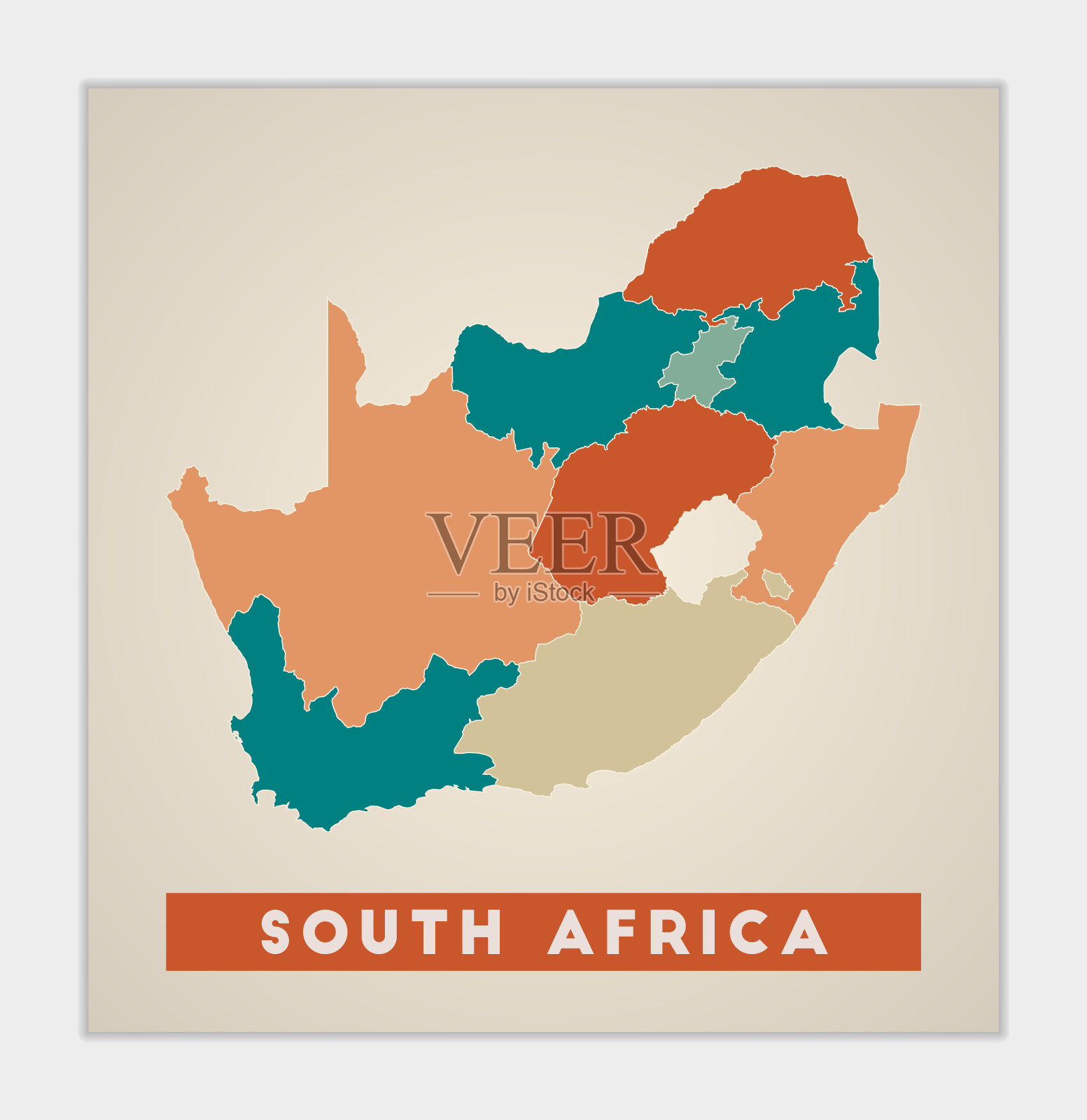 南非的海报。插画图片素材