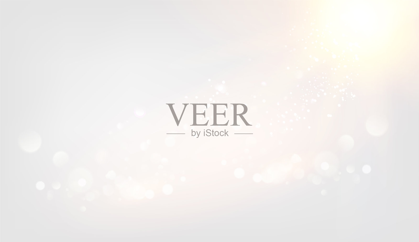 灰色天空上的散景抽象光线。闪闪发光的散焦灯。闪耀散景背景。插画图片素材