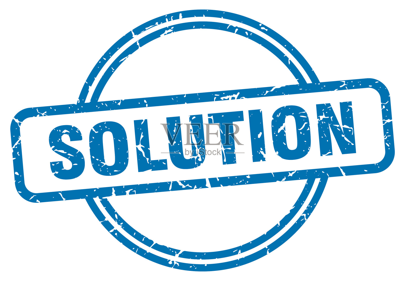 解决邮票解决方案圆形的vintage grunge标志插画图片素材