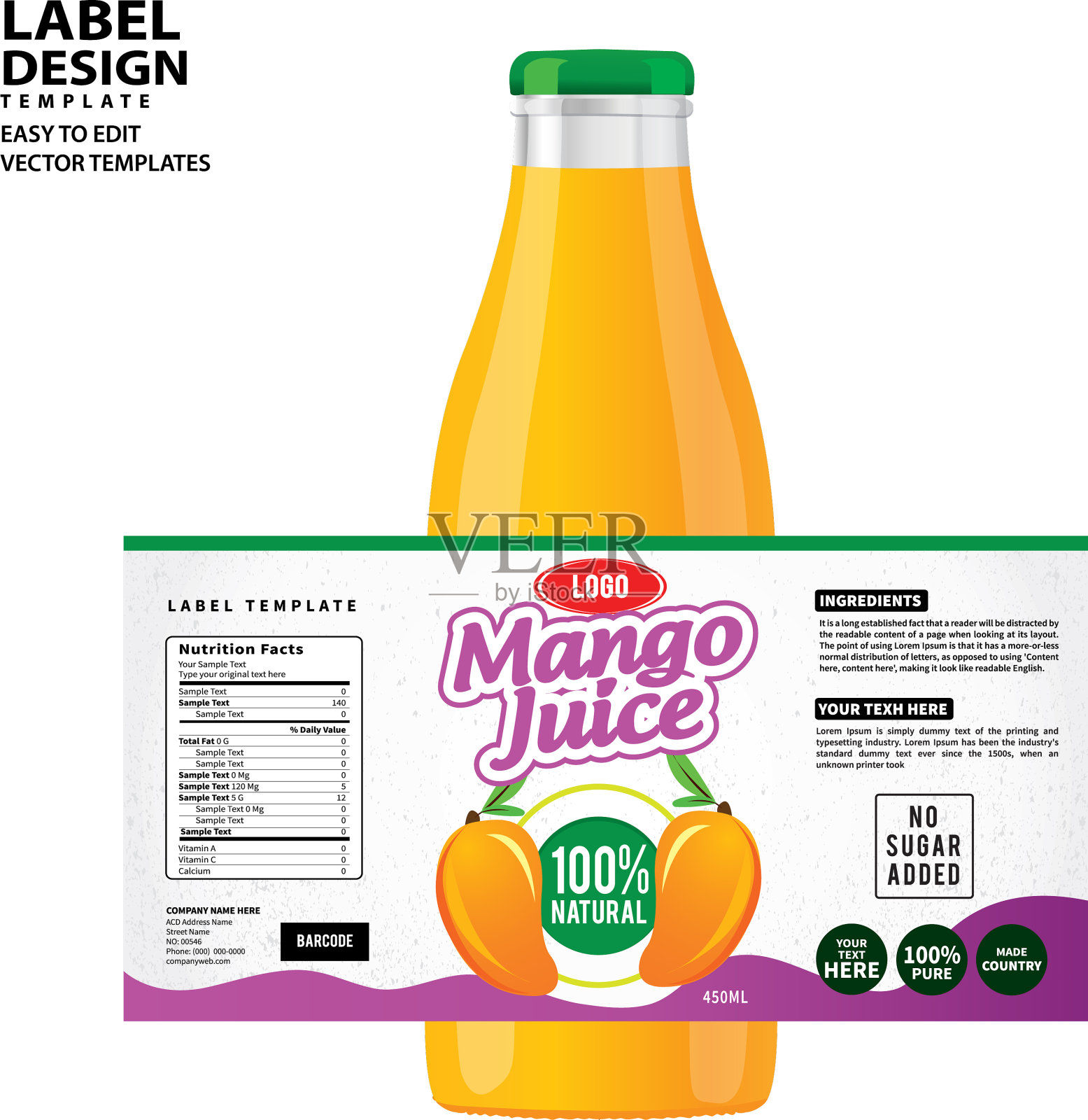 标签及包装模板设计插画图片素材