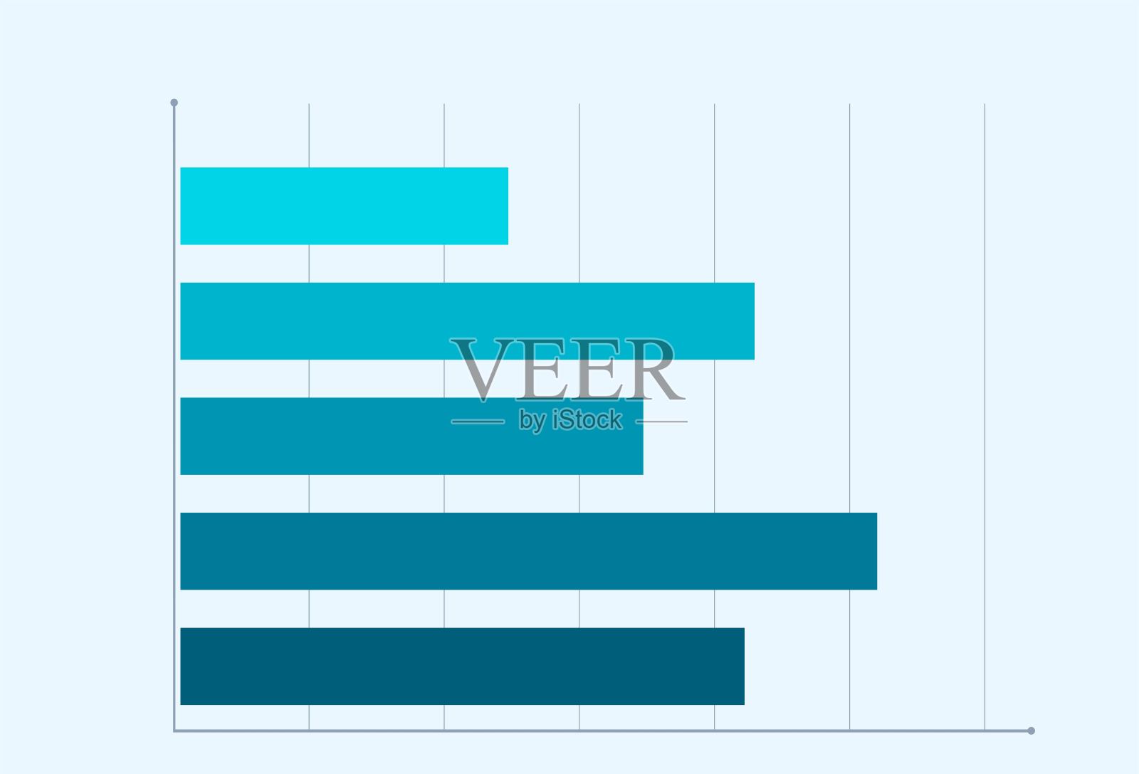 水平条形图。分析平面风格的概念图形图像插画图片素材