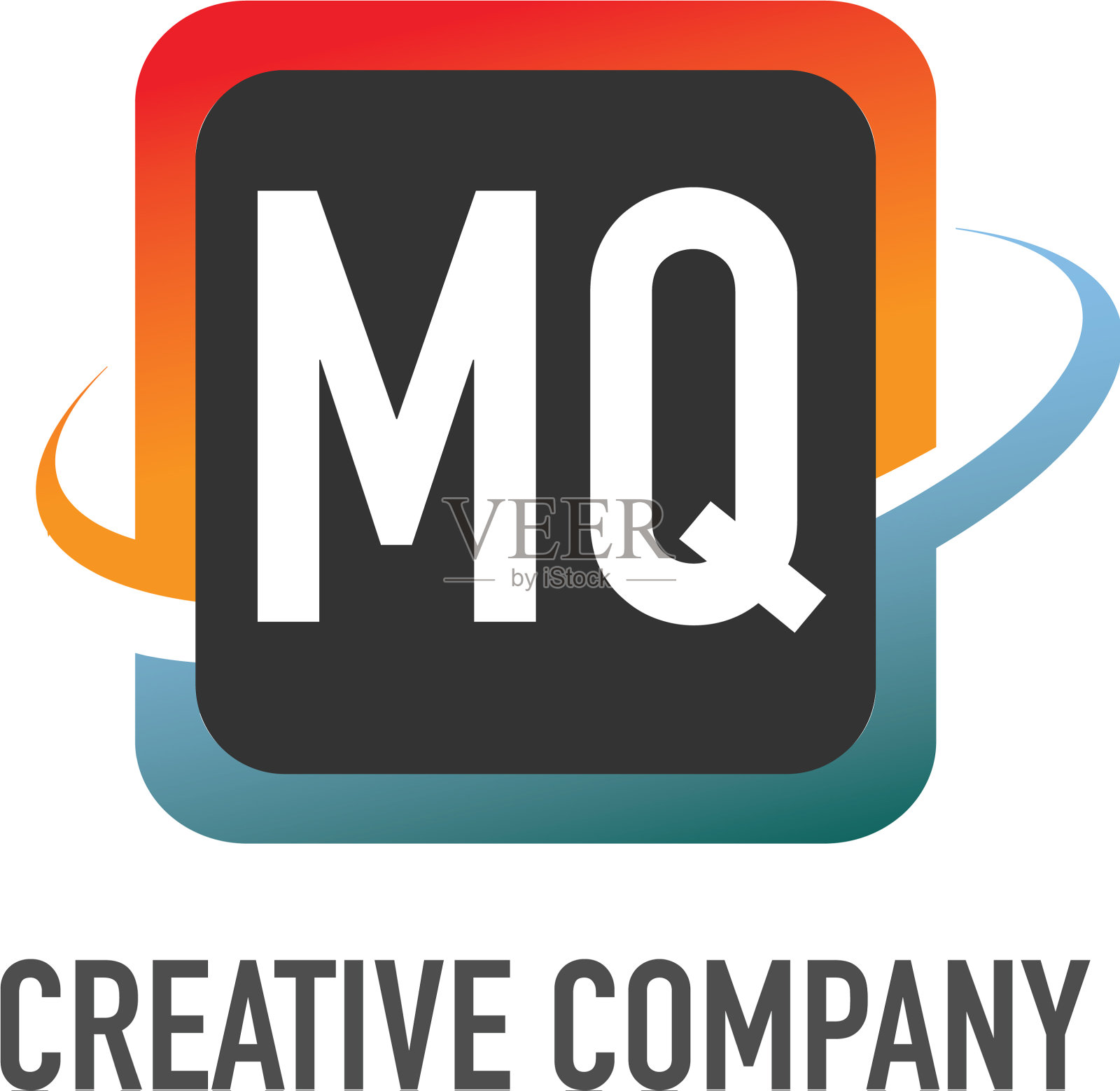 首字母mq swoosh创意设计标志插画图片素材