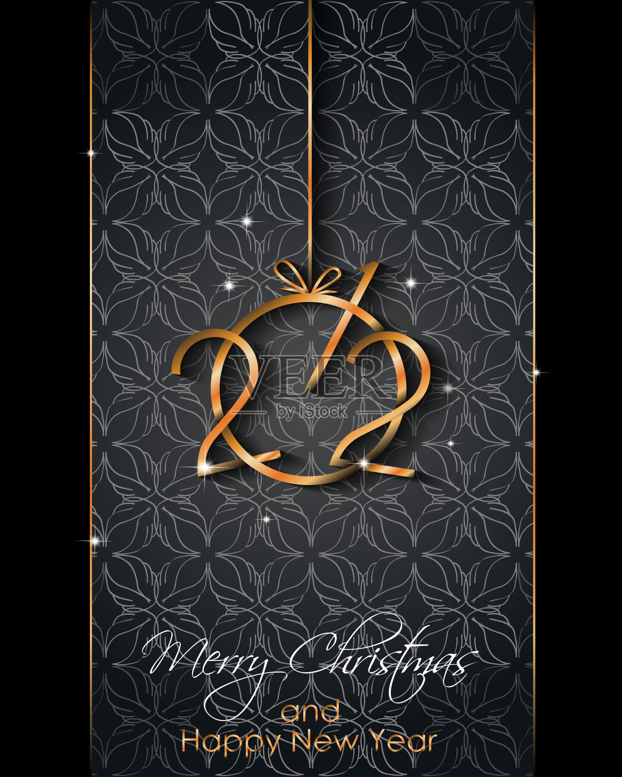 新年快乐的背景为您的季节邀请，节日海报，贺卡。设计模板素材