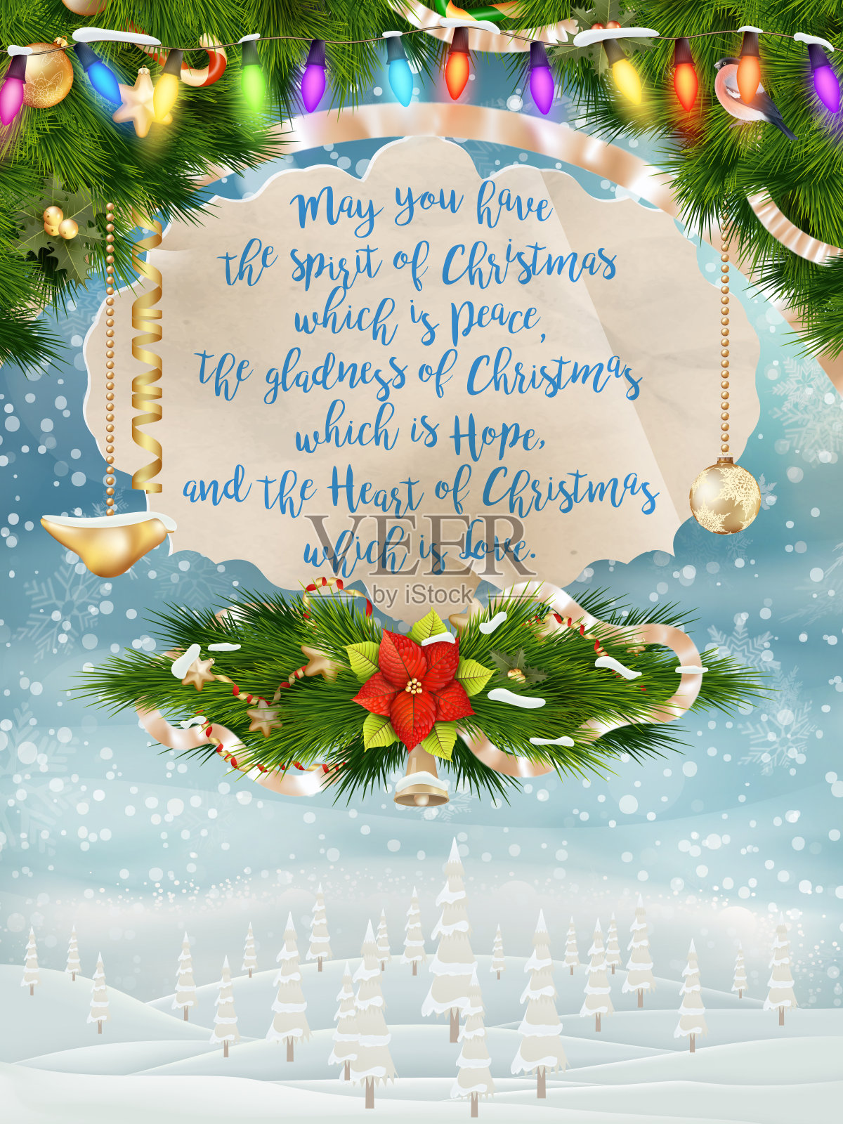 圣诞祝福。每股收益10插画图片素材