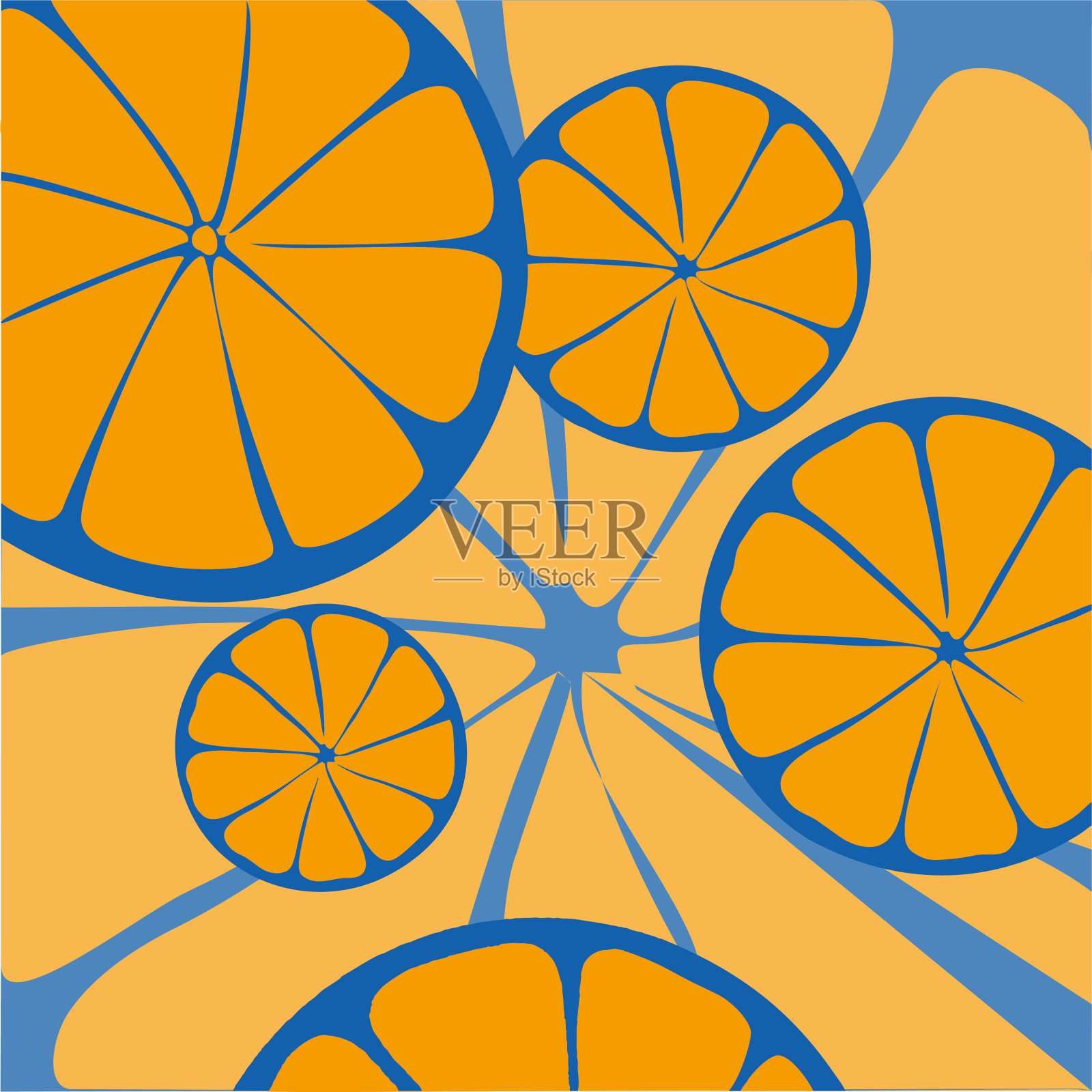 明亮的色彩背景与橙子，夏季柑橘背景设计元素图片