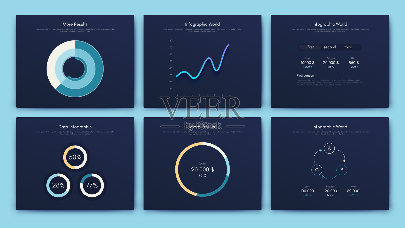 大量的信息图表元素。EPS10。股票向量插画图片素材