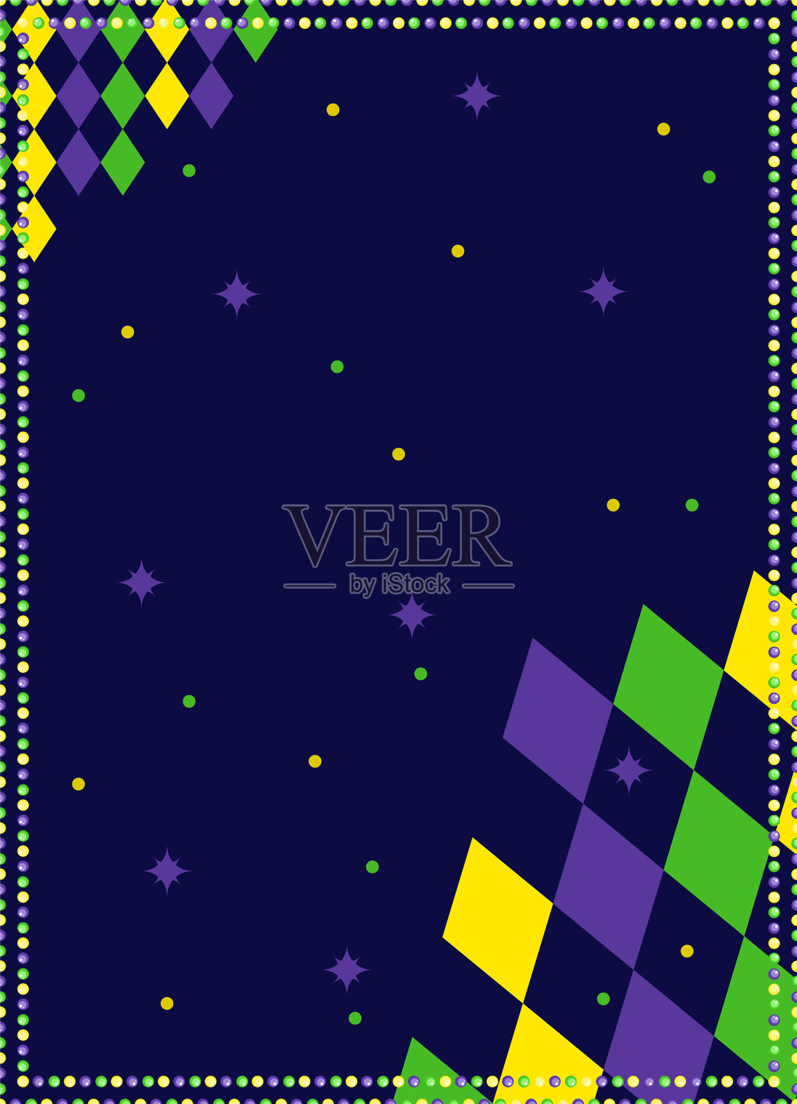 狂欢节背景的横幅用珠子和插画图片素材