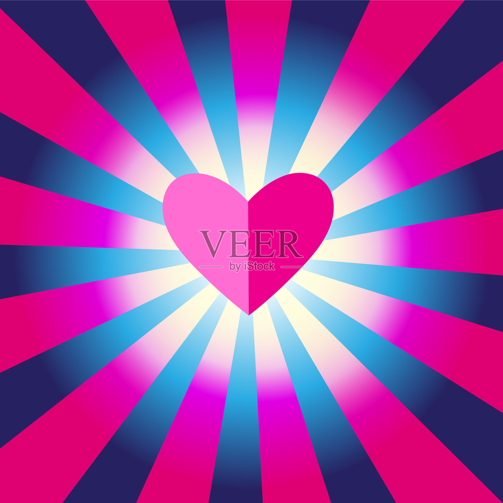 问候可爱的背景用一颗心插画图片素材