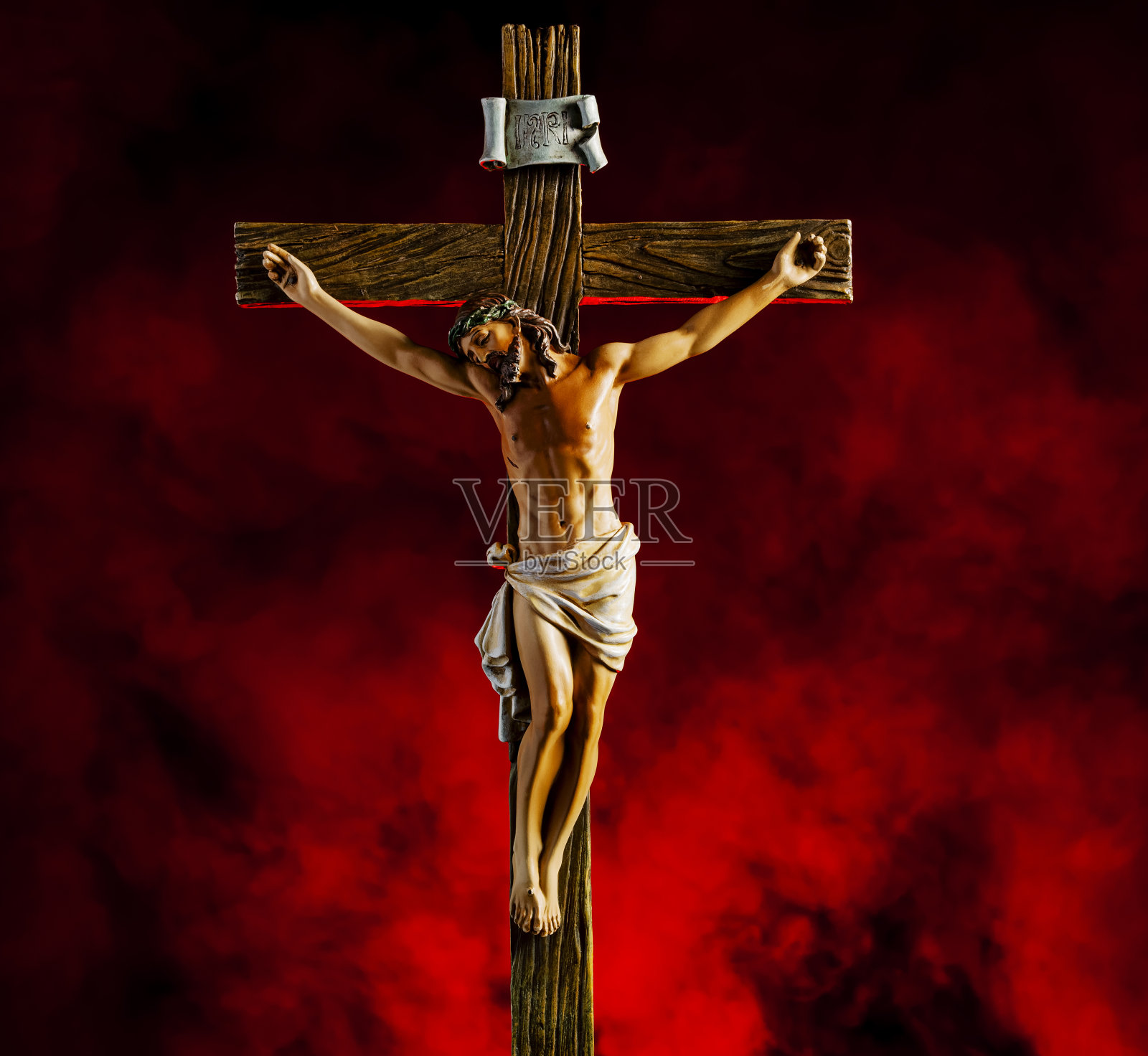 十字架和红照片摄影图片