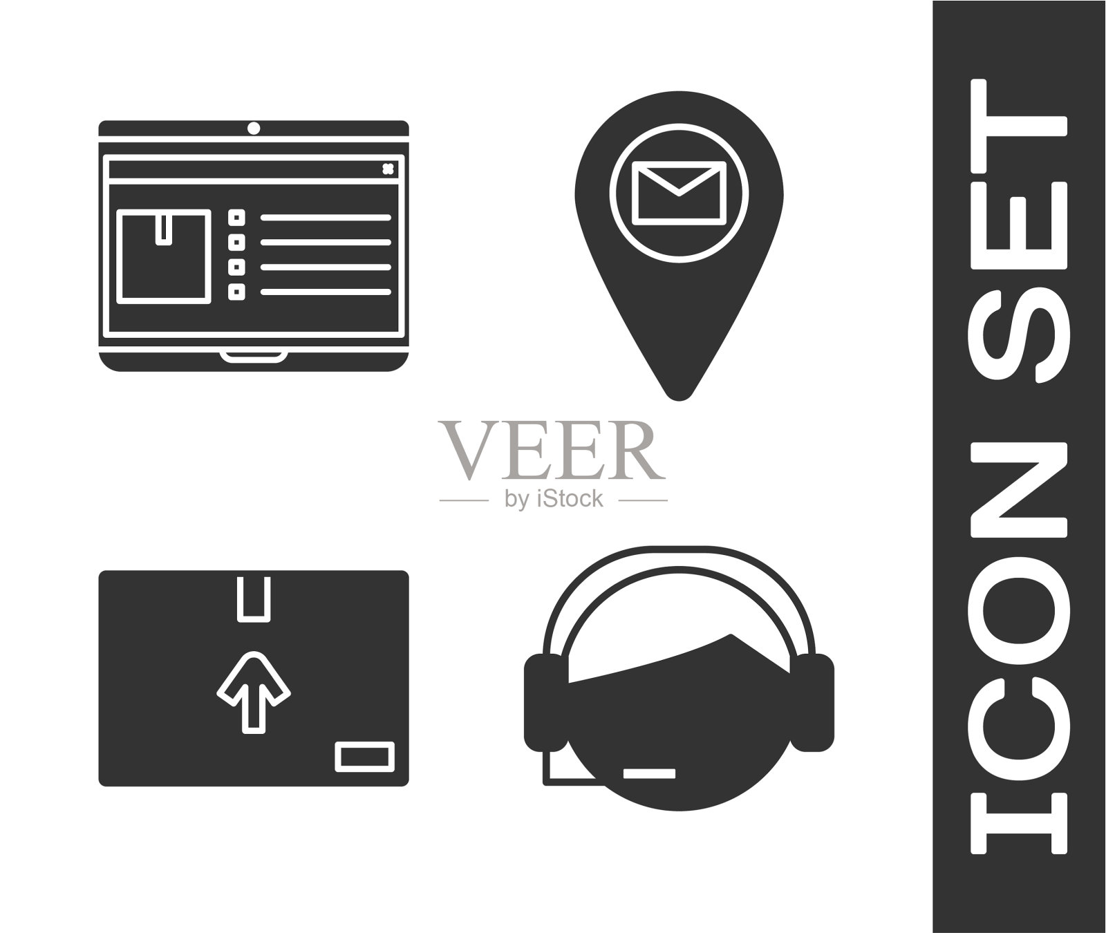 设置支持操作员在触摸笔记本与应用程序图标素材