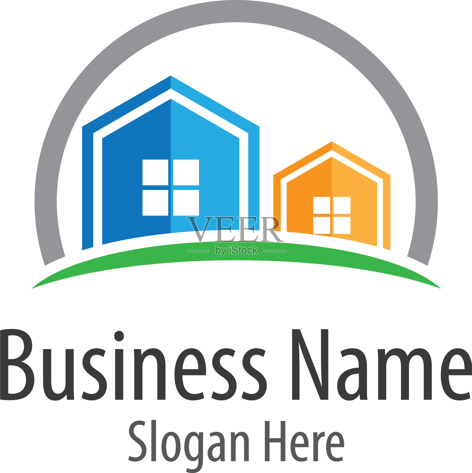 房子的标志模板插画图片素材