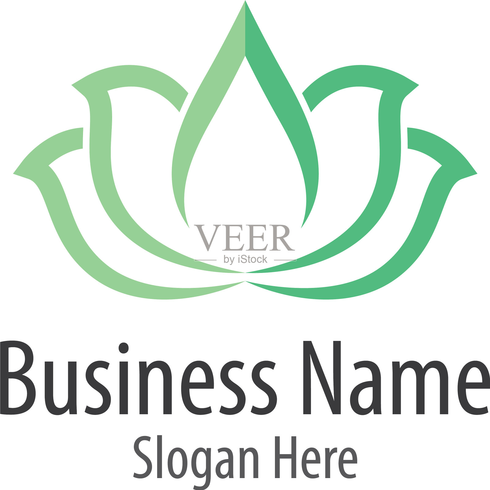 美丽花朵标志模板插画图片素材