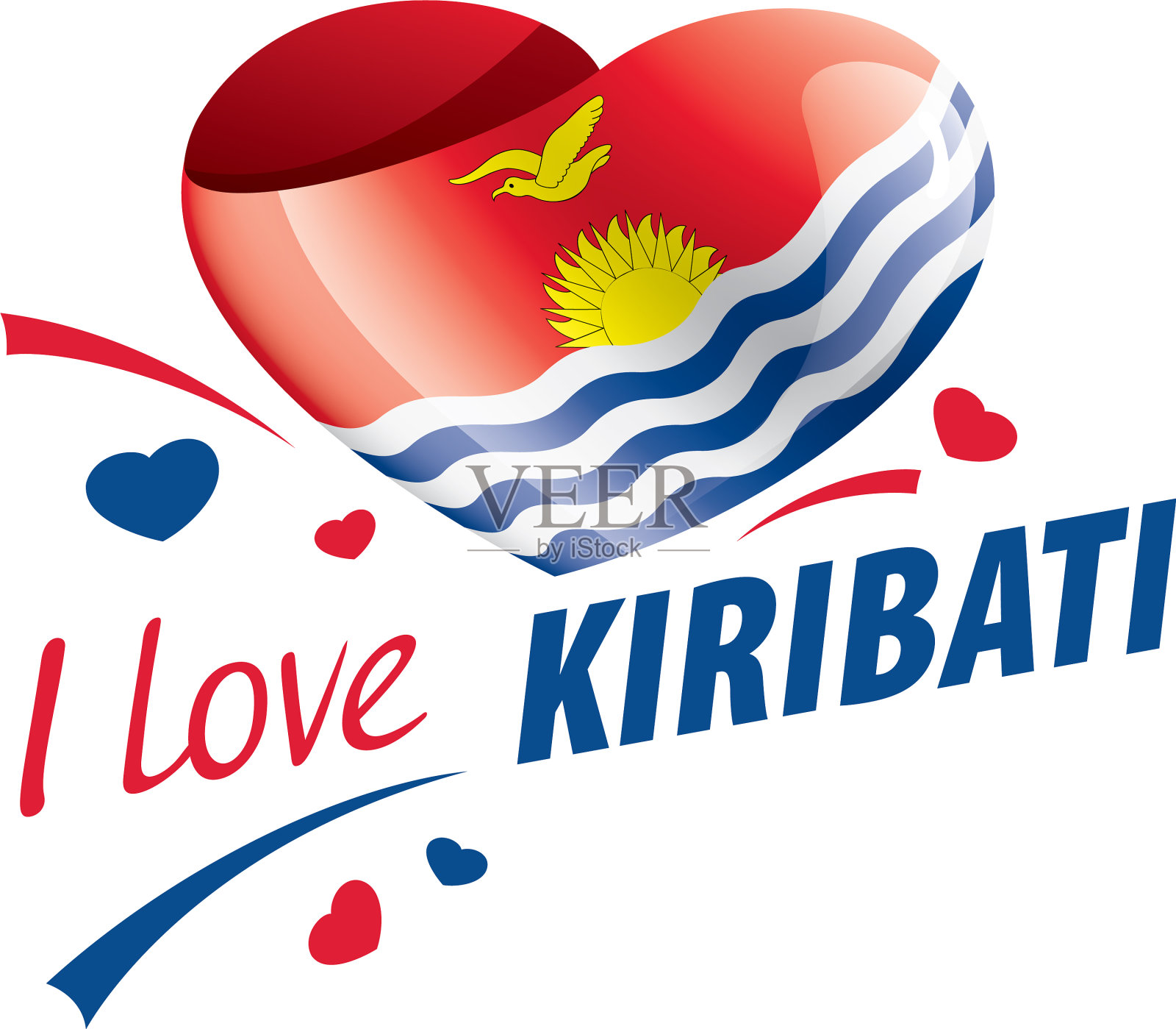 国旗在基里巴斯的形状设计元素图片