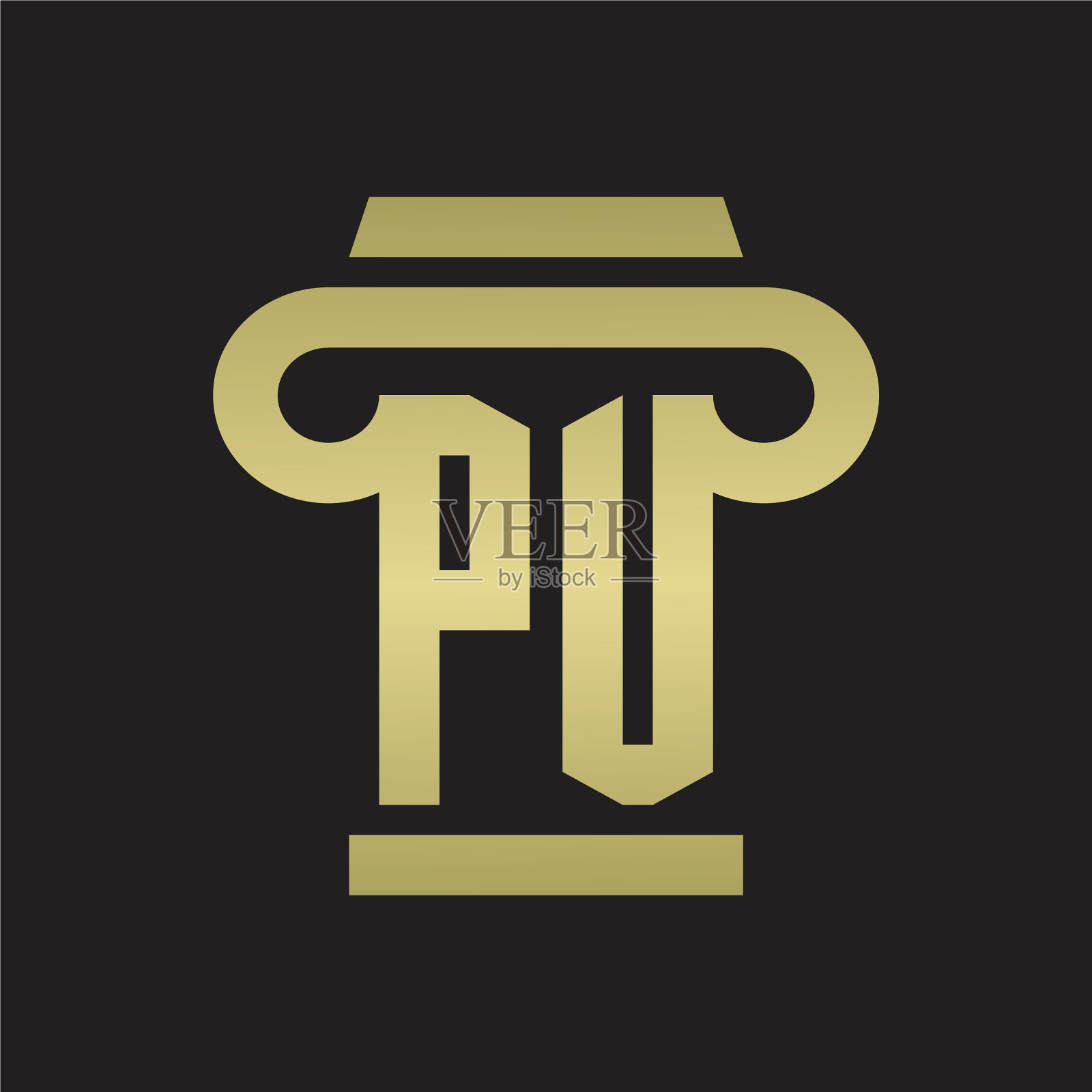 徽标采用柱式徽标设计插画图片素材