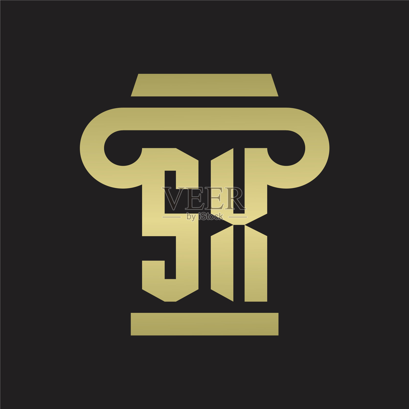 Sx标志用柱式图案组合设计插画图片素材