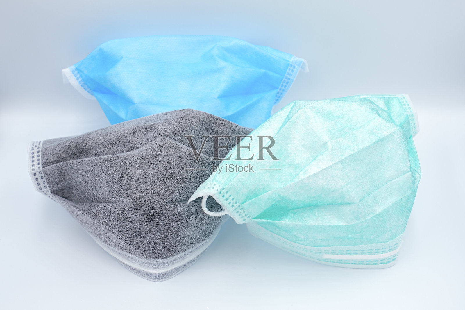 白色背景防护口罩照片摄影图片