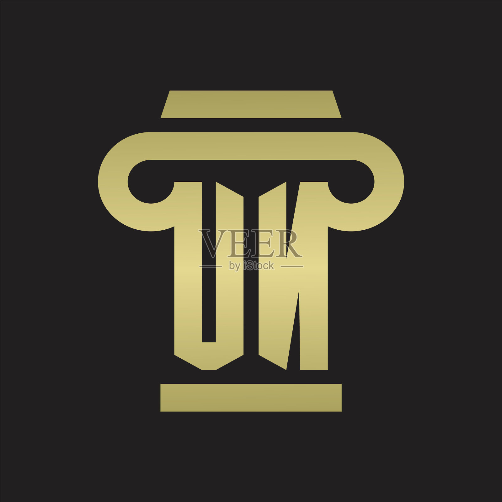 联合国徽标与柱式图案设计插画图片素材