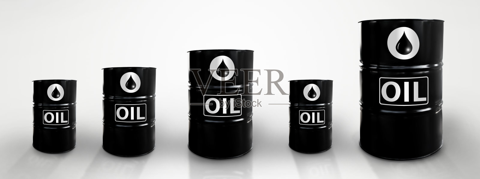 石油工业的概念与石油汽油桶。三维演示照片摄影图片