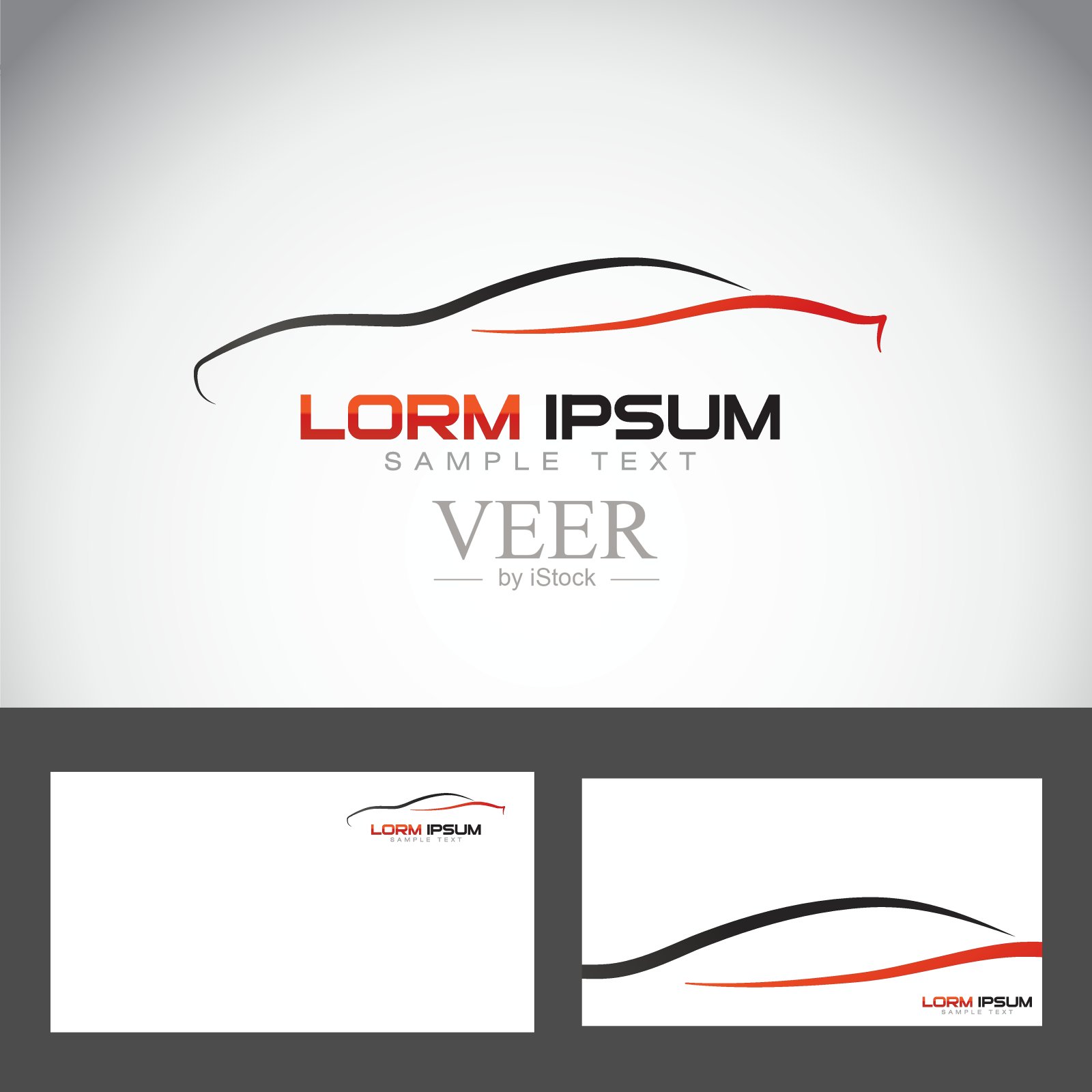 抽象汽车设计概念汽车。矢量标志设计模板插画图片素材