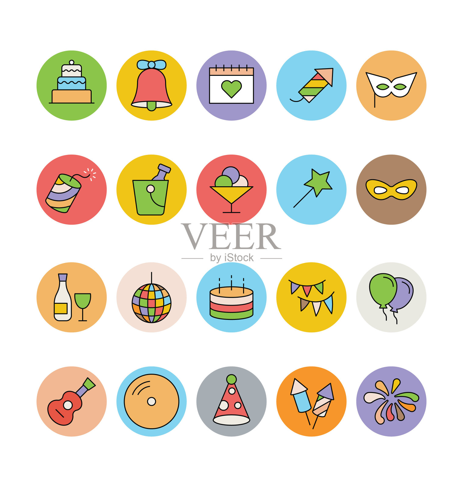 庆祝和党矢量图标2插画图片素材