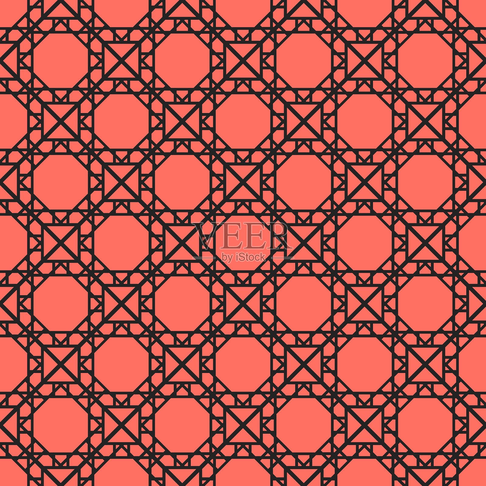 东方几何无缝图案插画图片素材