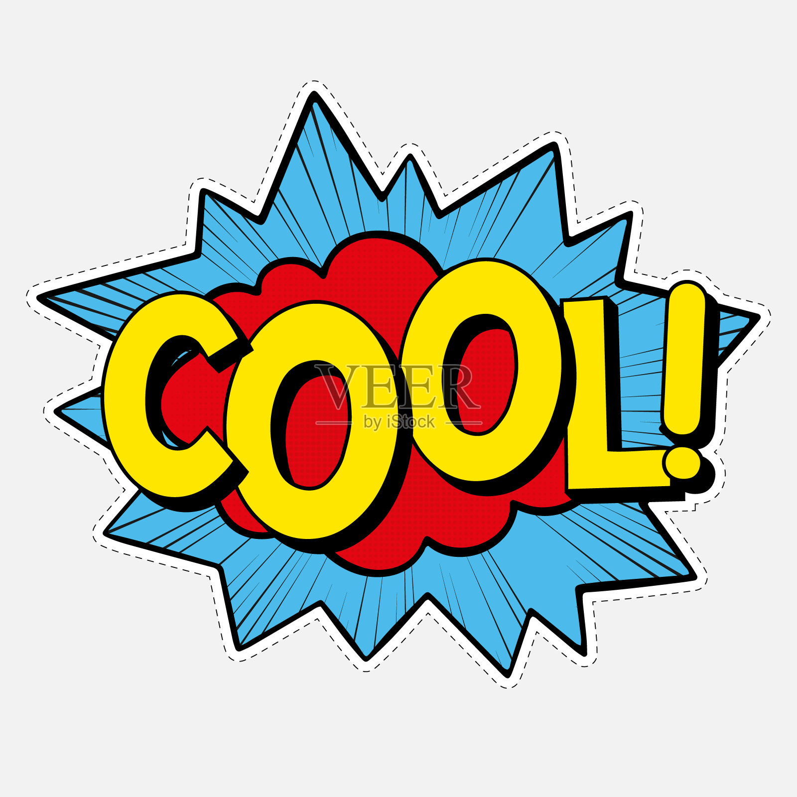 漫画风格的短语加上演讲泡泡。设计元素图片