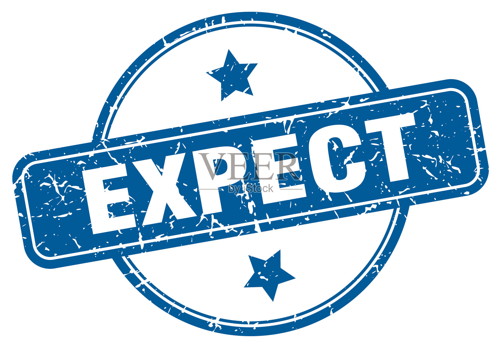 期望邮票期望圆形复古垃圾标志插画图片素材